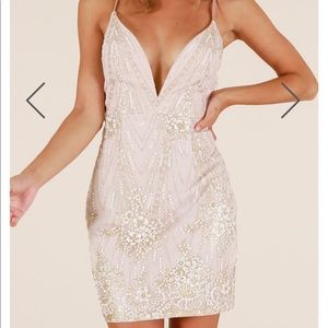 SHOWPO Gold Mini Dress [size 4]
